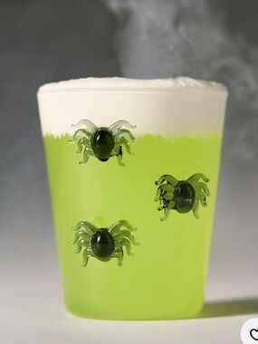 Anthropologie Black Spider 3D Juice Glass